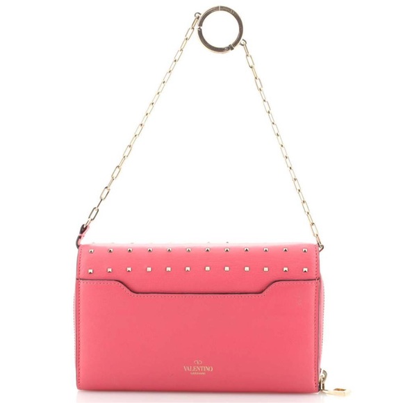 Valentino Garavani Excellent Condition Pink Rock Stud Pink Flap Bag - Picture 14 of 14